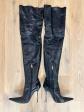Santa Cruz OTK boots 13 cm 40 Black leather leder metal high heels Lorenzi