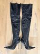 Santa  Cruz OTK boots 13 cm 40 Black leather leder metal high heels Lorenzi