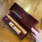 Moeck fl�te � bec vintage en bois avec �tui rigide et �couvillon