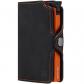 Porte Cartes de Cr�dit 1 �cran Portefeuille Slim pour Homme Noir Rouge Uni