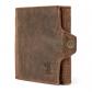 Hamburg Portefeuille Slim en Cuir avec Protection RFID Mini Portemonnaie Brun