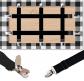 Pinces � Nappe Lot de 5 pour Tables en Plein Air Noir Acier Inoxydable Uni