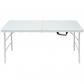 Table Pliante en Plastique Portable et Robuste de 1,2 m pour Camping Blanc