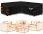 Housse de Protection pour Meubles de Jardin en Forme Noir 215x215x87 cm Uni
