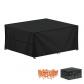 Housse Table Jardin 180x150x75 cm B�che de Jardin Imperm�able Noir Tissu Oxford