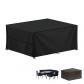 Housse Salon de Jardin 180x120x75 cm Housse de Protection pour Meubles Noir
