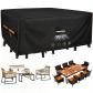 Housse Salon de Jardin Exterieur 420D Tissu Oxford de Meubles Noir 250x150x90 cm