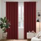 Rideau Occultant Thermique Rouge Bourgogne 140x260 cm Rideaux 2 Pi�ces Polyester