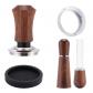 Kit Barista Tamper 58 mm Tasseur Caf� WDT Outil Anneau de Dosage et Tapis Bois