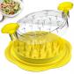 Jaune Grand Broyeur de Poitrine de Poulet avec Brosse et Fourchette Plastique