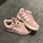 adidas Campus Baskets femme EU 35 rose-blanc, lacets, tige basse, uni