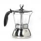 Cafeti�re Moka 4 6 tasses acier inoxydable transparent haut gamme percolateur