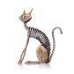 Chat Sculpture en M�tal Fer Domestique Art Artisanat D�coration Maison Bronze