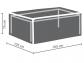 Housse pour Table de Jardin 165 x 105 x 75 cm Gris Uni Moderne Grey