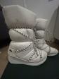Lacoste Bottes de neige apr�s ski blanches � lacets corde
