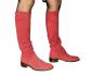 Philippe Papadopoulos Riding Boots Red All Leather Size 37 EUR