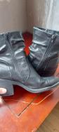 Italia bottines femme cuir noir 39 talon bloc moyen bout rond fermeture �clair