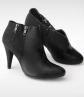 Bottines femme noires synth�tiques EU 40 talon aiguille haut zip bout amande