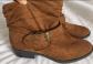 Bottines  femme daim marron fermeture boucle, d�tail boucle, pointure 36 neuve
