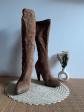 PRADA   Bottes hautes daim marron   T36,5   Made in Italy   Bo�te #4SM 002