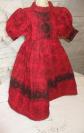 ROBE AVEC  DENTELLE ANCIENNE POUR  POUPEE ANCIENNE