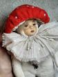 Poup�e d'Artiste Teddy Doll OOAK Fait Main 19cm Champignon For�t Collection