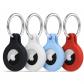 Supports Apple Airtag Porte cl�s Tracker Silicone Noir Bleu Blanc Rouge Lot de 4