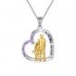 Collier P�re fille en Argent Sterling S925 Cadeau pour P�re et Fille Argent�