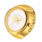 Bague Montre Extensible Acier Inoxydable Fantaisie Doigt Homme Or jaune Papillon