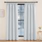 Rideau Occultant Galon Fronceur Thermique Isolant Anti Gris Blanc Polyester Uni