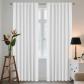 Rideau Occultant Thermique Blanc 140x260 cm Rideaux 2 Pi�ces Polyester Uni