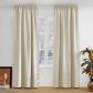 Rideau Occultant Thermique Isolants Anti Beige Clair Polyester Uni Moderne