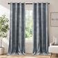 Rideau Occultant Velours Lot de 2 117x137 cm Rideaux Salon Thermique Polyester