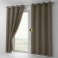 Largeur 300 cm Marron Clair Rideau Occultant avec  illets Rideau Thermique Uni