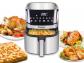 Friteuse � Air Chaud Carr�e Num�rique 7L Friture Acier Ecran Tactile