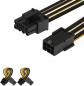J&D Adaptateur C�ble PCIe 6 Pin vers 8 Pin pour Carte Graphique 10 cm