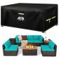 Housse Table de Jardin 600D Tissu Oxford pour Mobilier 213x132x74 cm Neutres Uni