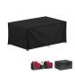 Housse Salon de Jardin Exterieur Table 150 x 90 x 75 cm Noir Polyur�thane Uni