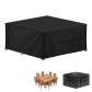 Housse Salon de Jardin Exterieur Table 230 x 230 x 85 cm Noir Polyur�thane Carr�