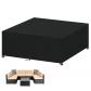 Housses pour Mobilier de Jardin Exterieur Table de Jardin Noir 300x200x80cm Uni