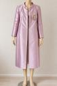 MIRALINA COUTURE Ensemble costume femme 54 robe veste longue violet soie