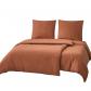Parure de Lit 135x200 Orange 4 Pi�ces Ensemble de Literie en Microfibre Uni