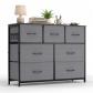 Commode avec Tiroirs Chest of Drawers Gris Polypropyl�ne PP Rev�tement en Tissu