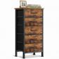 Commode Chambre Adulte avec 5 Tissu Tiroirs Vintage Moderne