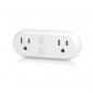 HBN Smart Plug WiFi Bluetooth Outlet Extender Dual Socket Works with Alexa