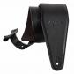 Sangle de Guitare R�glable en Cuir Pleine Fleur avec Rembourrage Noir Uni