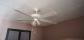 Ventilateur de plafond blanc 4 pales avec lumi�re, commande cha�ne de traction
