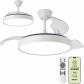 Ventilateur de Plafond � Pales R�tractables Moteur CC Silencieux 36W Blanc
