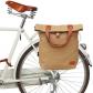 Sacoche de V�lo Arri�re pour V�lo Dames 42,5 x 33,5 cm Kaki Marron Cuir Uni