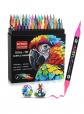 Feutre Acrylique 60 Stylos Marqueur Peinture � Double 120 Couleurs Plastique